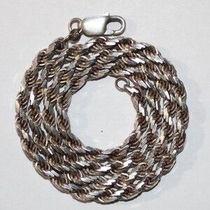 Milor Sterling Silver Thick Rope Chain Necklace 38 Grams